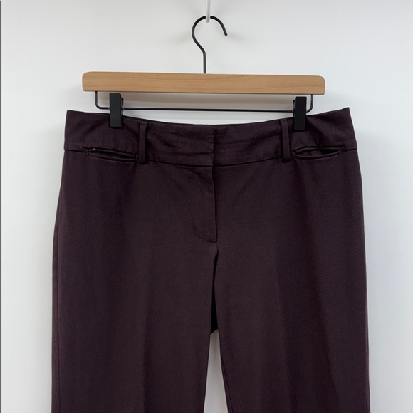 Ann Taylor LOFT Julie Mid-Rise Bootcut Trouser Pant Career Stretch Plum 6 - Picture 3 of 8